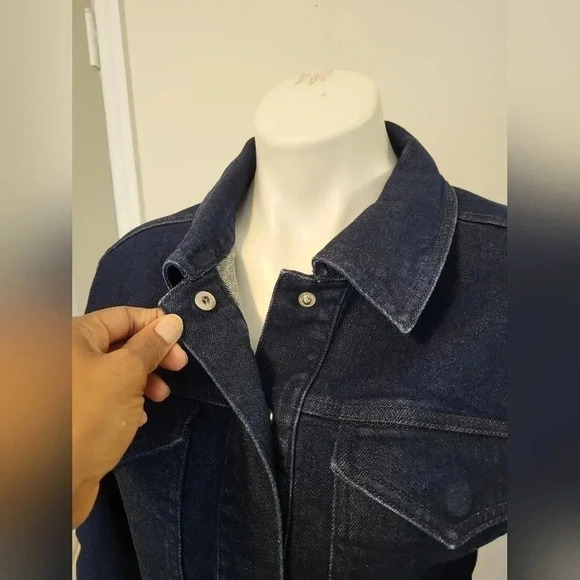 Good American 70's Icon Denim Snap Button Closure Jean Jacket(0)XS - Picture 9 of 15